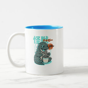 Dino ramen Two-Tone coffee mug