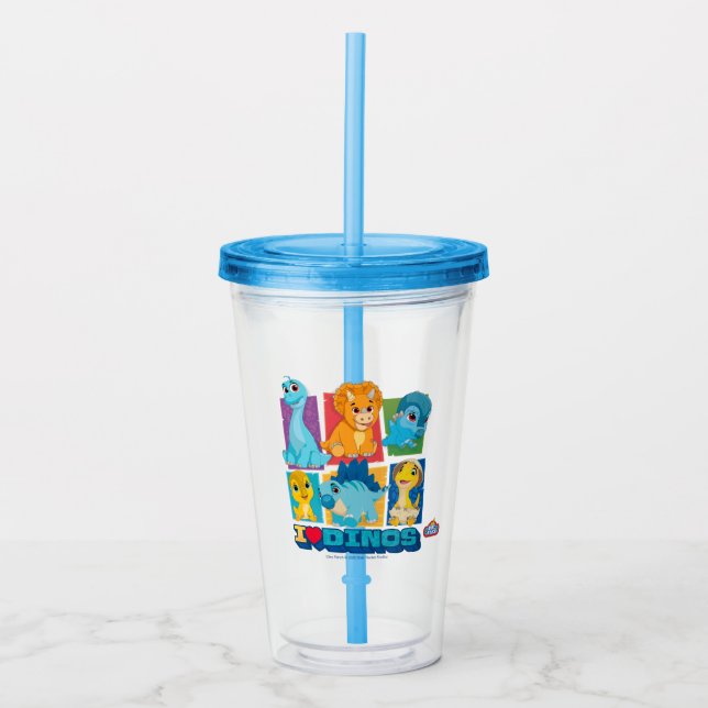 Dino Ranch | Fun & Colourful Dinosaur Acrylic Tumbler (Front)