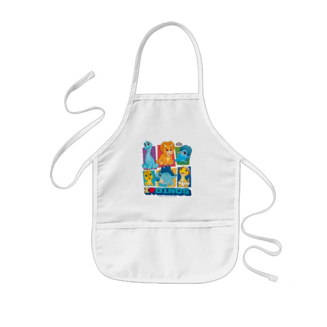 Dino Ranch | Fun & Colourful Dinosaur Kids Apron (Front)