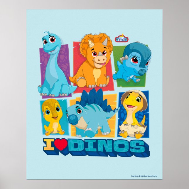 Dino Ranch | Fun & Colourful Dinosaur Poster (Front)