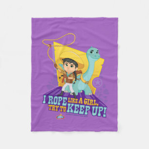 Dino Ranch Min and Clover Fleece Blanket