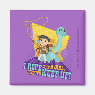 Dino Ranch   Min and Clover Magnet