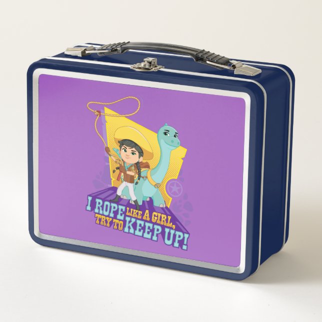 Dino Ranch | Min and Clover Metal Lunch Box (Front)