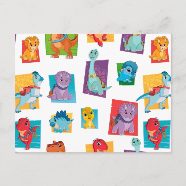 Dino Ranch Pattern Postcard (Front)