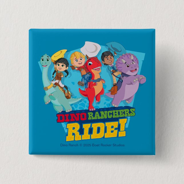 Dino Ranch | The Ranchers Ride! 15 Cm Square Badge (Front)