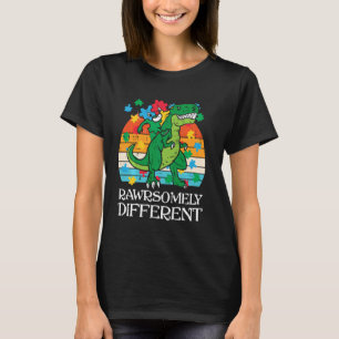 Dino Rawrsomely Different Autism Awareness Toddler T-Shirt