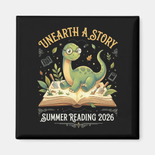 Dino Reading Adventure Summer 2026 T Magnet