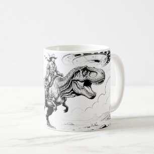 Dino-Ridin' Cowboy Coffee Mug