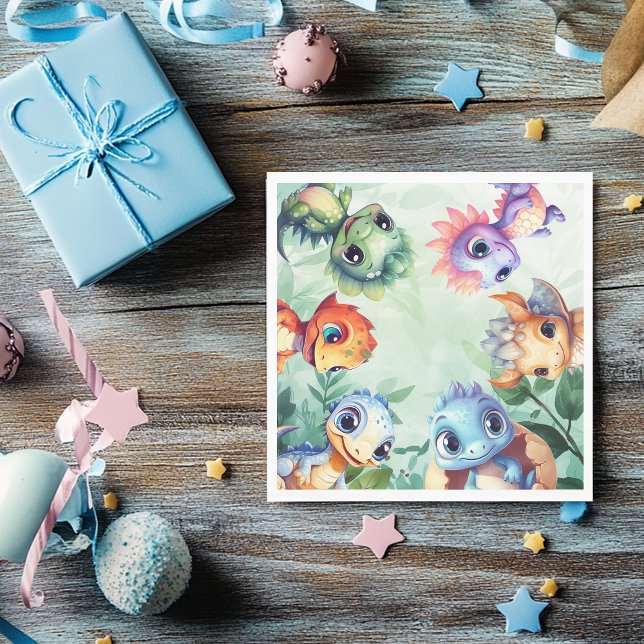 Dino Roar Birthday Bash Napkin (Creator Uploaded)