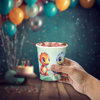Dino Roar Birthday Bash Party Paper Cups