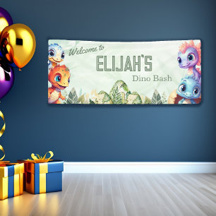 Dino Roar Birthday Bash Welcome Banner