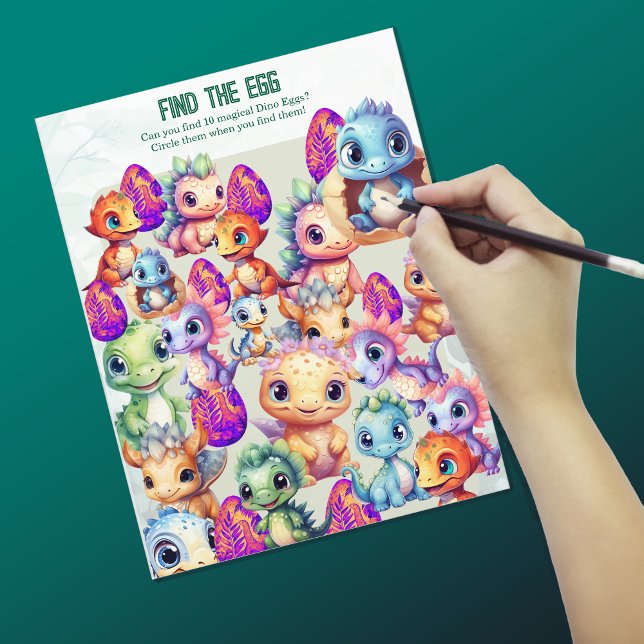 Dino Roar Find The Eggs Party Game Sheet (Creator Uploaded)