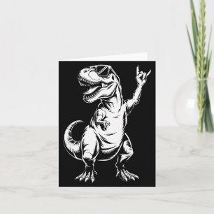 Dino Rock N Roll Rock Music Rock Dinosaur Men Wome Card