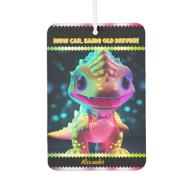 Dino-shaped vibrant air freshener (Front)