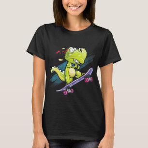 Dino Skateboard Shirt Boys Skateboarding Kids Men 