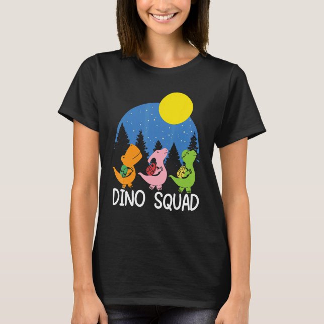 Dino Squad Future Paleontologist Fossil Dinosaur T-Shirt (Front)