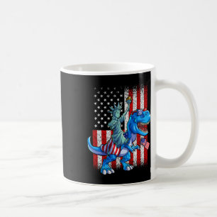Dino Statue Of Liberty 4th Of July Shirt Boys Amer Coffee Mug
