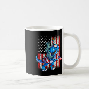 Dino Statue Of Liberty 4th Of July Shirt Boys Amer Coffee Mug
