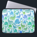 Dino Stripe Watercolor Dinosaurs Adorable Laptop Sleeve<br><div class="desc">Dino Stripe Watercolor Dinosaurs Adorable Cute Pattern.</div>