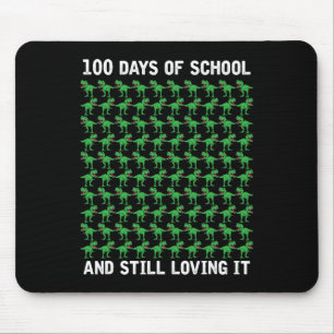 Dino Student Boys Kids Gift Happy 100 Days Of Scho Mouse Pad