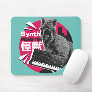 Dino Synth Musician Mouse Pad