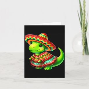 Dino t-rex sombrero cinco de mayo mexican dinosaur card
