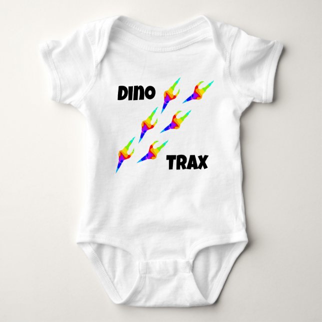 DINO TRAX ONE PIECE BABY BODYSUIT (Front)