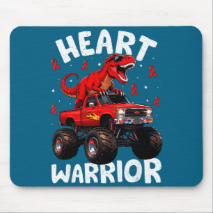 Dino trex boys toddler heart warrior heart disease mouse pad
