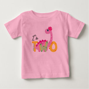 Dino TRex  I'm 2 Birthday boys two Back to school Baby T-Shirt