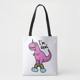 Dino Unicorn Tote Bag