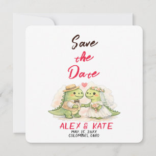 Dino Wedding Save the Date Invitation