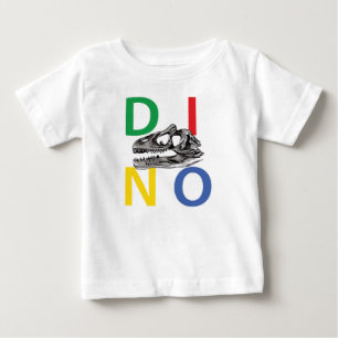 DINO - White Baby Fine Jersey T-Shirt