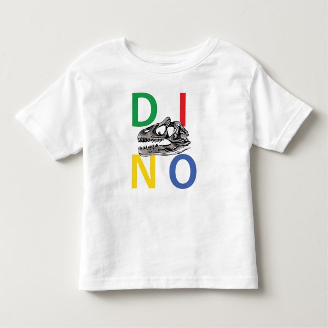 DINO - White Toddler Fine Jersey T-Shirt (Front)
