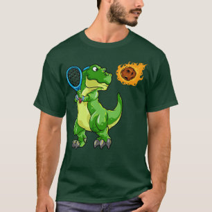 Dino with Tennis racket and Ball at Tennis T-Shirt
