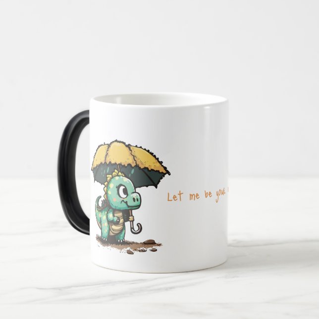 Dino with Umbrealla Magic Mug (Front Left)