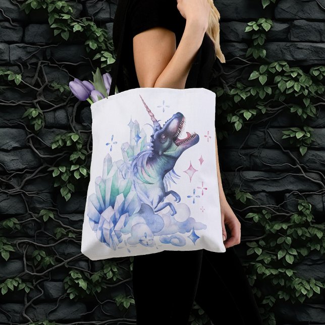 Dinocorn Crystal Dinosaur Unicorn Fantasy Unisaur Tote Bag (Creator Uploaded)