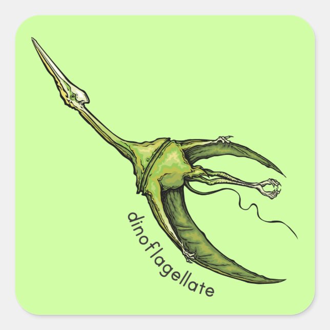 Dinoflagellate Square Sticker (Front)