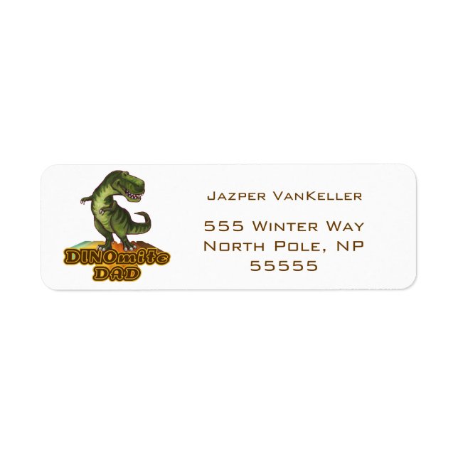 Dinomite Dad Return Address Label (Front)