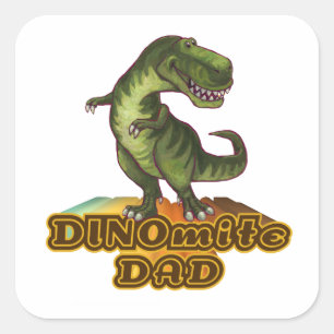 Dinomite Dad Square Sticker
