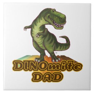Dinomite Dad Tile