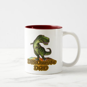 Dinomite Dad Two-Tone Coffee Mug