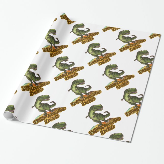 Dinomite Dad Wrapping Paper (Unrolled)