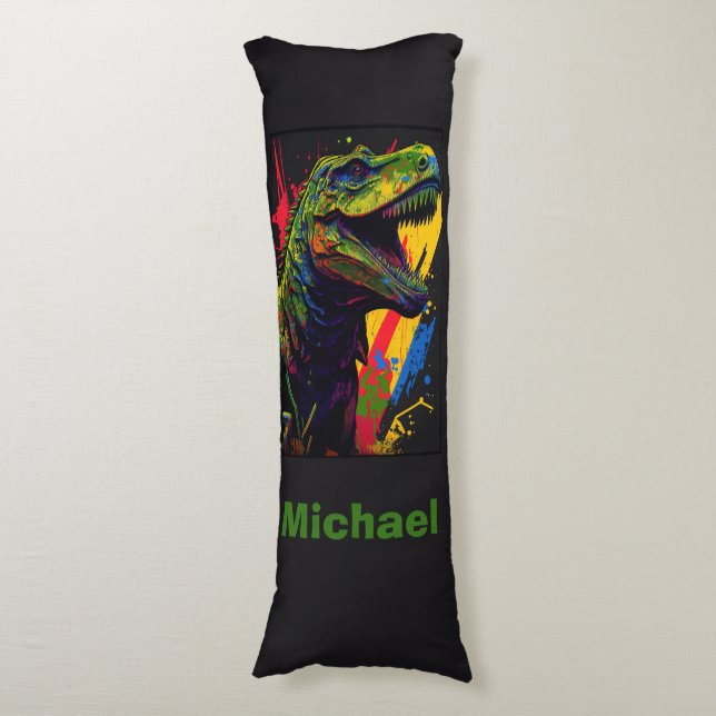Dinonsaur T Rex  Body Pillow (Front Vertical)