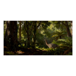 Dinornis novaezealandiae – North Island Giant Moa Poster