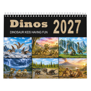 Dinos 2027 – Dinosaur Kids Having Fun Calendar