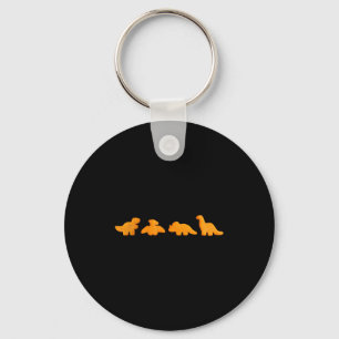 Dinos Chicken Nuggets Pattern _ Funny Realistic Di Key Ring