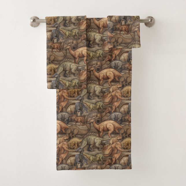 Dinos everywhere bath towel set (Insitu)