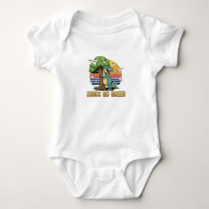DINOS GO GREEN - Retro 80s Eco Dino T-Shirt Baby Bodysuit