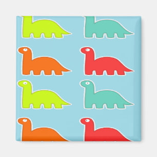 Dinos on blue magnet