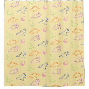 dinos shower curtains